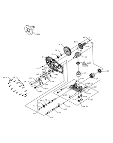 Transmission-Left Hand Lower Diagram and Parts List for Z-FORCE60 53AA5BBJ-53AA5BBJ710 Cub Cadet Lawn Tractor